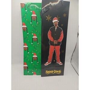 Set of two Snoop Dogg Tall Gift Bags Elf Snoop and Santa Snoop